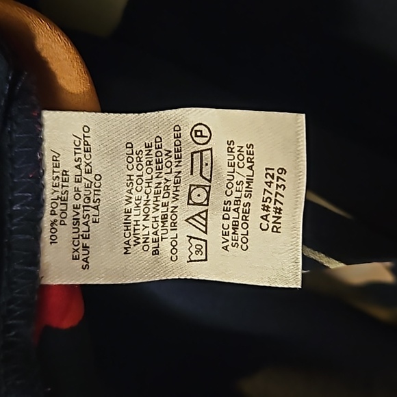 Ann Taylor Factory, Navy Print Top, XS - Picture 6 of 6